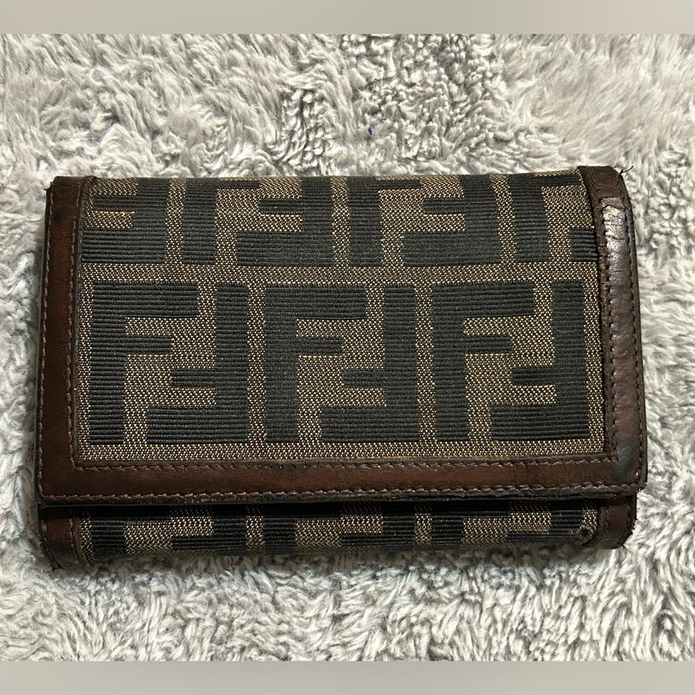 Brown and Black Logo Wallet